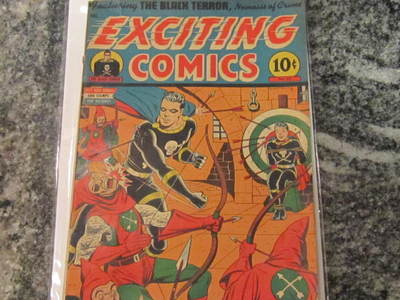 1945 EXCITING COMICS #42 (featuring THE BLACK TERROR) Golden age comic book