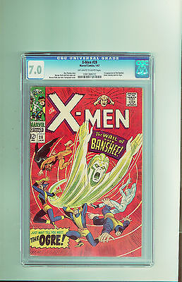 Marvel Comics The X-Men #28 CGC 7.0 KEY! 1ST APP Banshee WOW! BEAUTY! GEM!