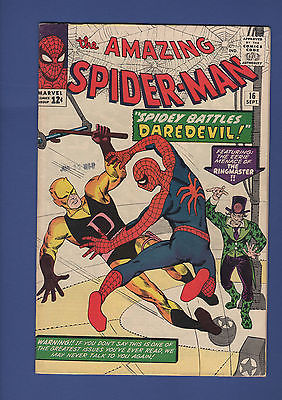 The Amazing Spider-Man #16 (Sep 1964, Marvel) DAREDEVIL LEE DITKO SILVER AGE