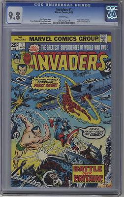 Marvel Bronze Age INVADERS #1 CGC 9.8 WHITE Pages KEY John Romita Cover NM/MT