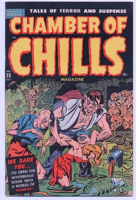CHAMBER OF CHILLS #23 VF Harvey Pre Code Horror Excessive Violence Eyes Torn Out