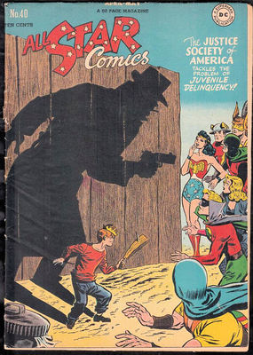 All Star Comics #40 starring the Justice Society of America 1948 Golden Age VG