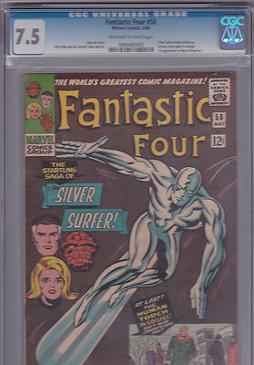 Fantastic Four #50 CGC 7.5 VF- Marvel Silver Surfer vs. Galactus Wyatt Wingfoot