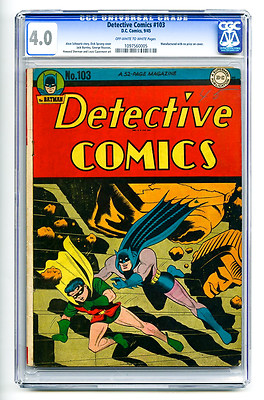 Detective Comics #103 CGC 4.0 OW/W Batman & Robin DC Golden Age Comic