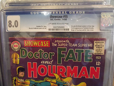 DC Comics SHOWCASE # 55 CGC 8.0 HIGH GRADE 1st SA Solomon Grundy!