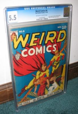 Weird Comics #8, 1940, CGC 5.5, Blue Label, Gerber 7, 1st Panther Woman