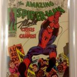 Amazing Spider-man # 68 Signed By Stan Lee Graded 7.0