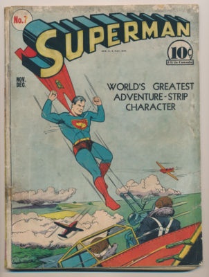 SUPERMAN #7 FA 1st Perry White? Golden Age DC Comics 1940