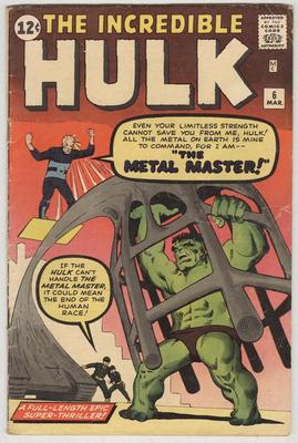Incredible Hulk #6 March 1963 VG- Ditko art
