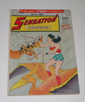 SENSATION COMICS # 91 Original 1st Printing VF 1949