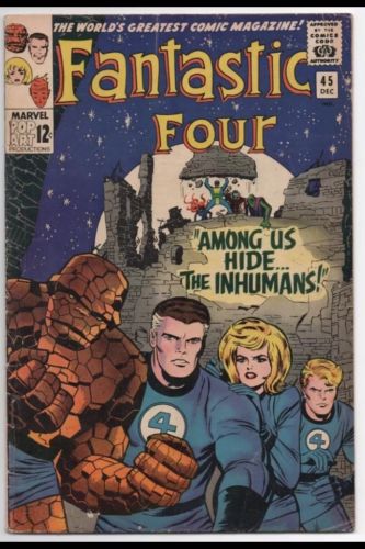 Fantastic Four 45 1965 X3 1st App Of Inhumans Marvel Movie In The Works Sa Key!