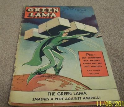 1945 Green Lama #6 WWII Superhero Golden Age Comic Book
