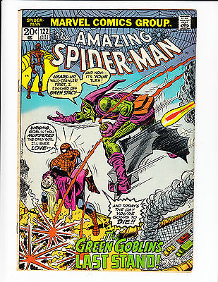 Amazing Spiderman 122 – Classic Book – 7.0 FN/VF – Death of Green Goblin