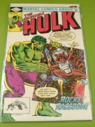 The incredible hulk #271 nm first appearance of rocket raccoon.
