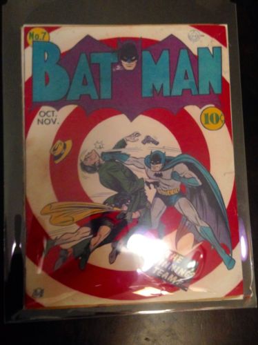Batman #7 1941 Coverless Comic–Golden Age Batman & Joker Story!!! Free Shipping