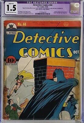 DETECTIVE COMICS #44 CGC 1.5 BATMAN GOLDEN AGE 10 CENT