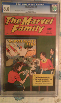 The Marvel Family #20 CGC 8.0 White Pages – Fawcett – Shazam!!! CC Beck art