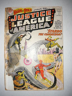 BRAVE AND THE BOLD # 28 (1960) POOR+ 1ST JUSTICE LEAGUE – $25.00 – DEAL! Flash