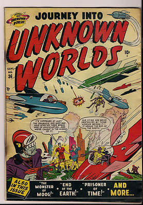 Journey into Unknown Worlds 36 1950 Sci Fi Comics Key!