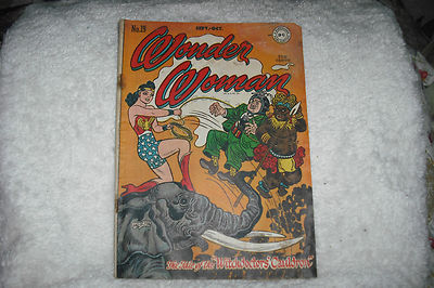 WONDER WOMAN #19(1946)GOOD-)-ELEPHANT/LARIAT ACTION COVER