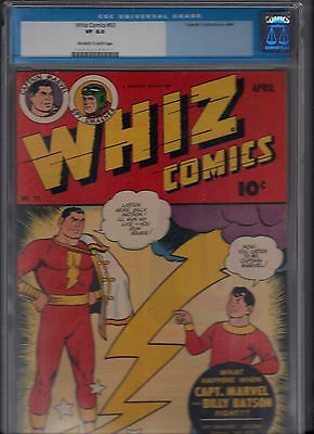 Whiz Comics #53 CGC 8.0 Off-White to White Pages Fawcett Publications 4/1944