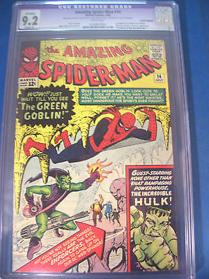 1964 Amazing SPIDER-MAN #14 Marvel Comics CGC Graded 9.2 NM- Slight (A) WHITE pg