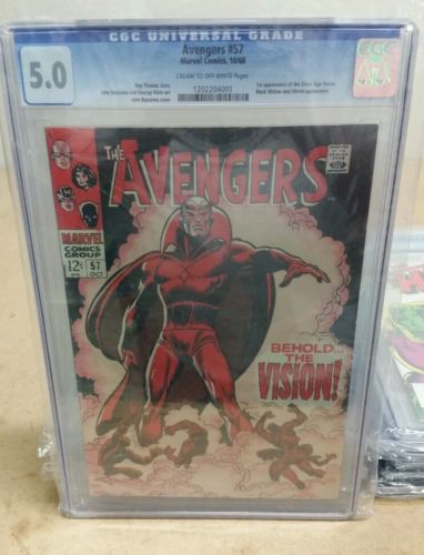 The Avengers #57 CGC 5.0 1st appearance Silver Age Vision MOVIE Bettany CR/OW