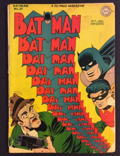 BATMAN #31 GOLDEN AGE 1945 Comic DC 10 Cent BILL FINGER Bob Kane DICK SPRANG
