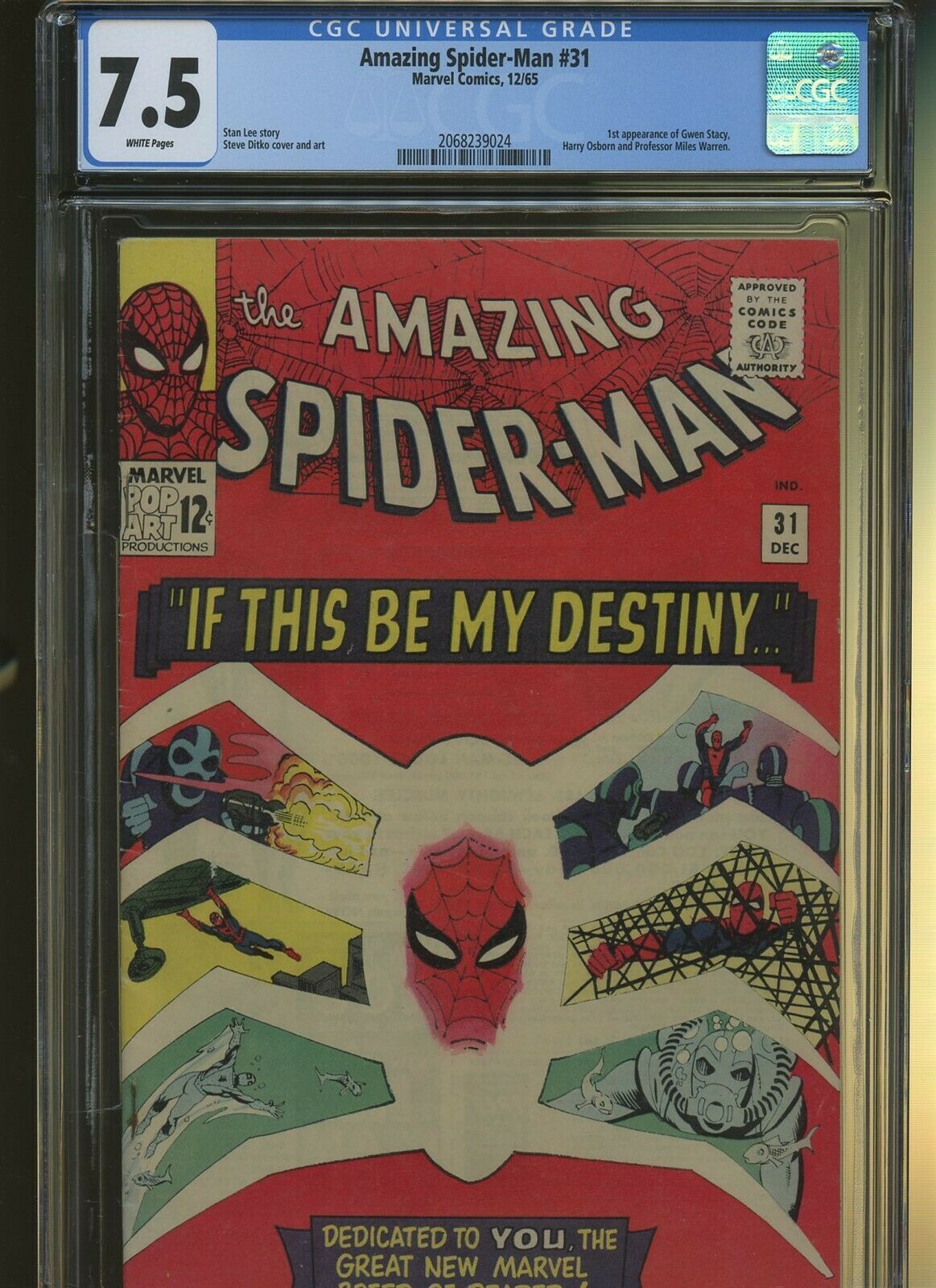 Amazing Spider-Man 31 CGC 7.5 | 1st Gwen Stacy, Harry Osborn & Miles Warren