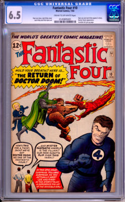 CGC Fantastic Four #10 CGC 6.5 FN+ Jan. 1963