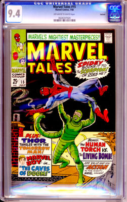 CGC Marvel Tales #15 9.4 Oakland Pedigree. 1968 Reprint of Spider Man #20