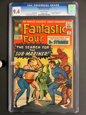 Fantastic Four #27 MARVEL 1964 CGC 9.4 -3rd HIGHEST GRADE- 1st Dr Strange X-Over