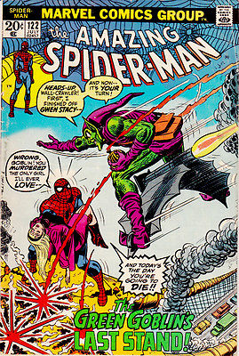 NICE- Amazing Spiderman Spider-Man #122 – Death of Green Goblin! Fine+ 6.5