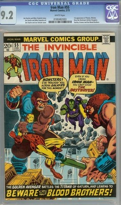 Iron man #55 CGC 9.2 WP 1st Apperance of Thanos Marvel Bronze Age Key