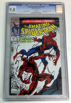 Spider-Man #361 CGC 9.8 white 1st full Carnage key 1992