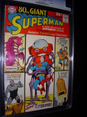 80 PAGE GIANT #6 CGC VF+ 8.5 D.C.1965.SUPERMAN.CURT SWAN COVER.OFF-WHITE PAGES.