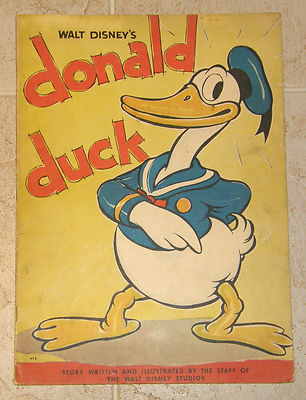 1935 Very First Donald Duck Book / Comic by Staff of Walt Disney Studios Whitman