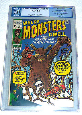 * HOT * WHERE MONSTERS DWELL #6 F/VF 7.0 ~KEY~ ORIGIN OF GROOT KIRBY COVER NICE