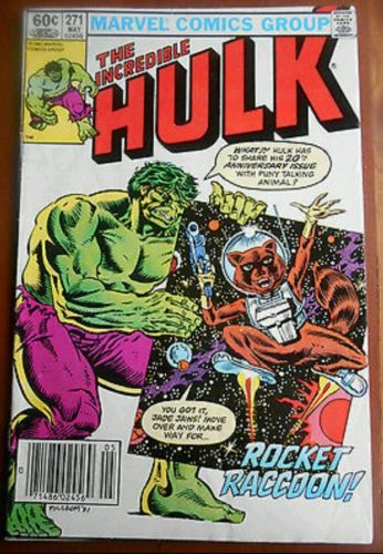 Incredible Hulk 271 1st Print 1st Rocket Raccoon! Newstand