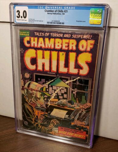 Chamber of Chills 21, Rare Precode Horror, CGC 3.0 ow/w, NEW CASE!