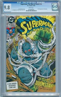 Superman: The Man of Steel #18 CGC 9.8, White Pages, 1st appearance of Doomsday