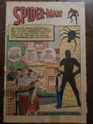 AMAZING FANTASY ISSUE #15 SPIDER MAN COMIC NO COVER