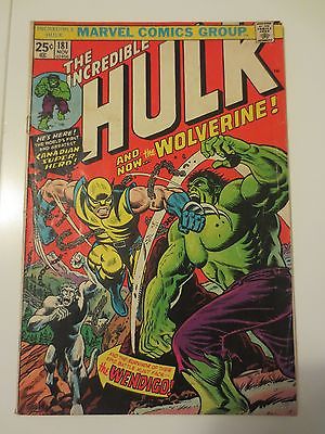 Incredible Hulk 181 VF first appearance of Wolverine w/ Marvel Value Stamp