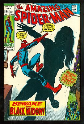Amazing Spider-Man # 86, Jul 1970, Beware the Black Widow’s new powers, 8.0-9.0