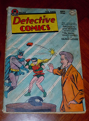 DETECTIVE COMICS #115 (1946) G-VG cond. BATMAN, AIR WAVE, BOY COMMANDOS