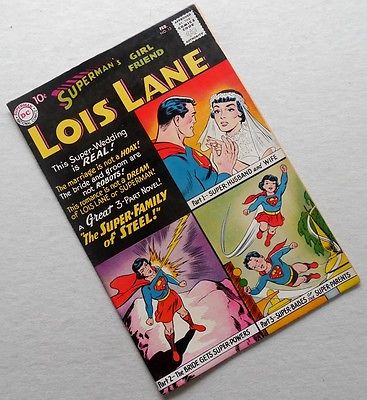 SUPERMAN’S GIRLFRIEND LOIS LANE #15 – VERY SCARCE ISSUE – AMAZING COVER! 1960