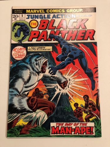 JUNGLE ACTION #5 Marvel Bronze Age 1st Solo Black Panther Title #B2 VF+