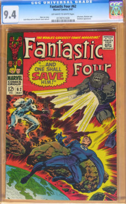 Fantastic Four # 62 ! CGC Graded 9.4 yes 9.4 ! WOW ! Stan Lee / Kirby