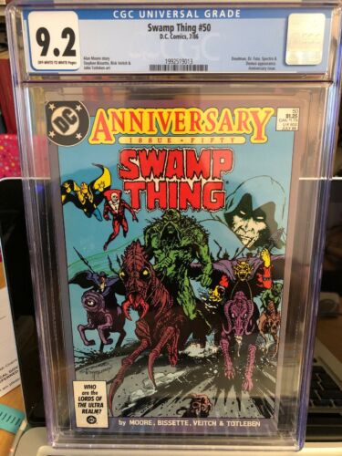 Swamp Thing #50, CGC 9.2 Justice League Dark Appearance 1986 DC Comics.