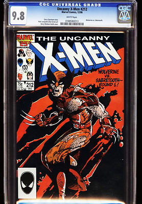 Uncanny X-Men #212 CGC 9.8 w/White Pgs (Marvel) 1986~vs. Sabretooth~NM/MT~HOT!